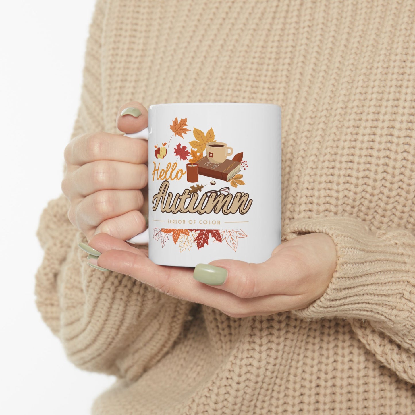 Journeys Hello Autumn Seasons of Change Ceramic Mugs, Gifts for the Holidays, Seasonal Mugs, Mug for All Occasions, Thanksgiving Mug