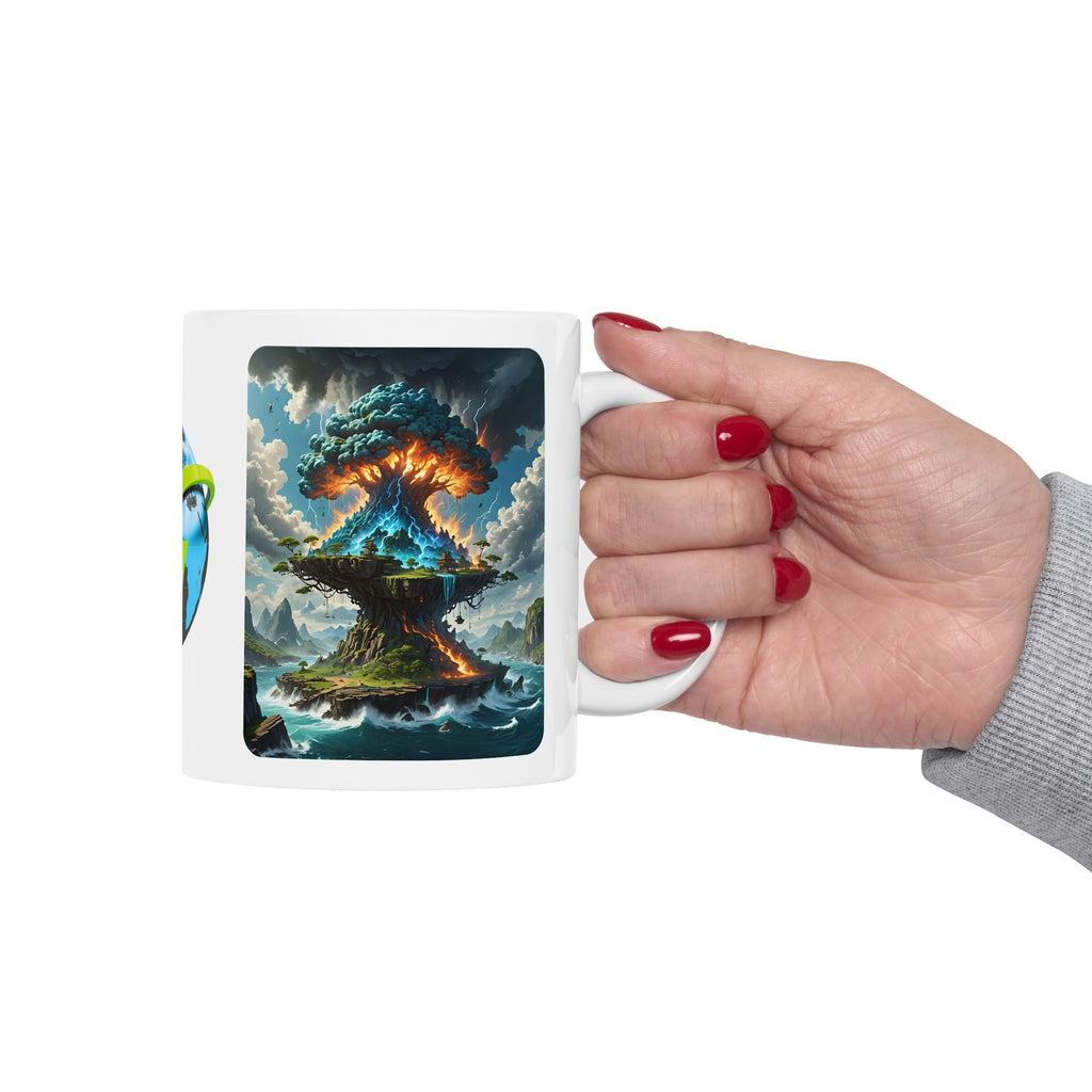 Contrast & Perspective #1 White Ceramic Mug — Time & Chance Daily Cup (11oz, 15oz)