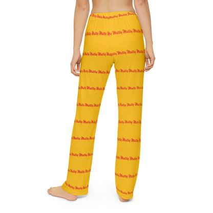 Kids Yellow Pajama Pants (AOP)