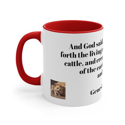 Bible Speaks Gen 1:24 Accent Mug, 11oz