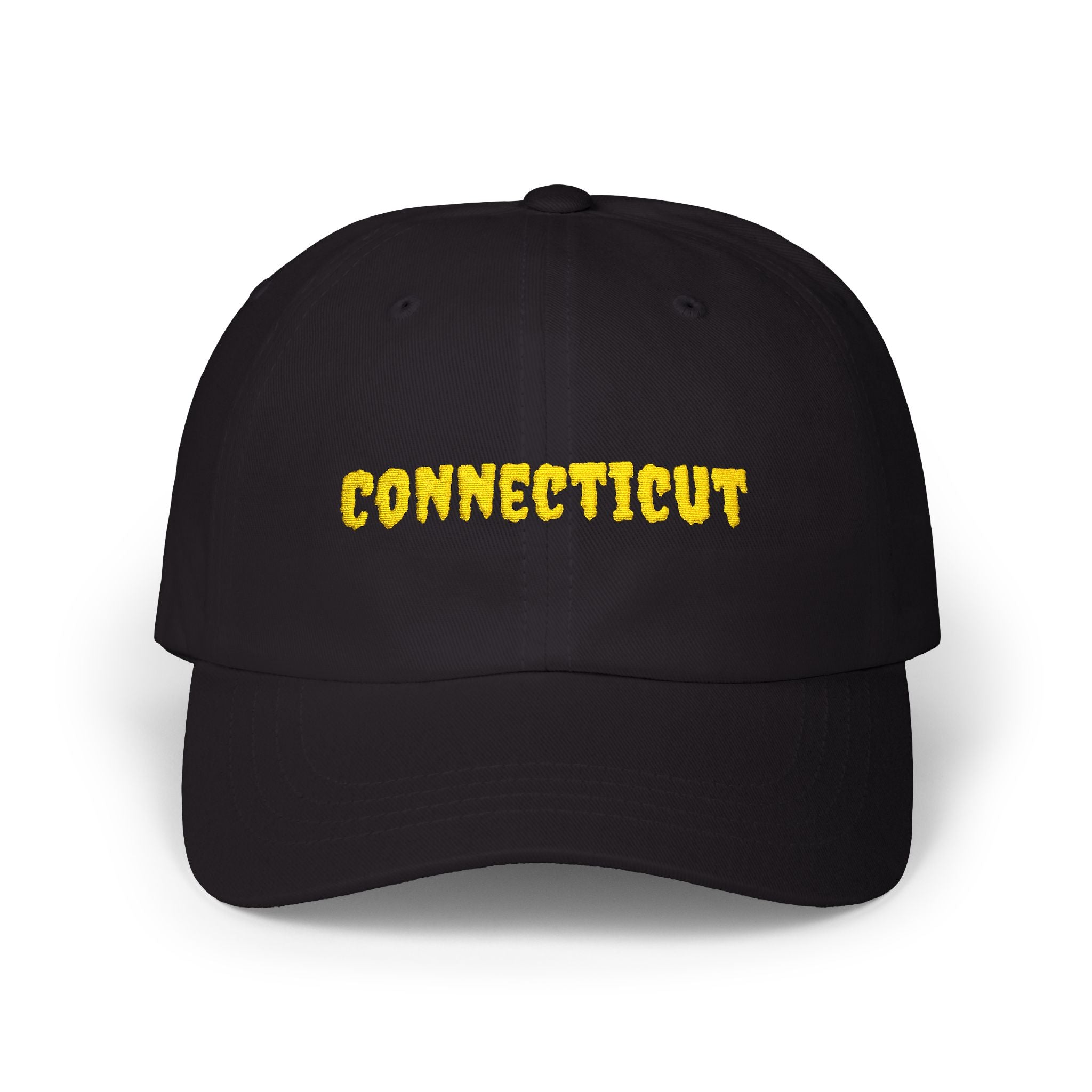 Connecticut United States of America Gold Embroidered Classic Dad Cap | CT 5th USA Baseball Hat