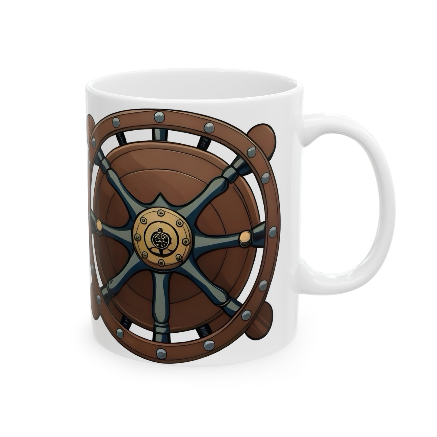 Nautical Helm Ceramic Mug, 11oz