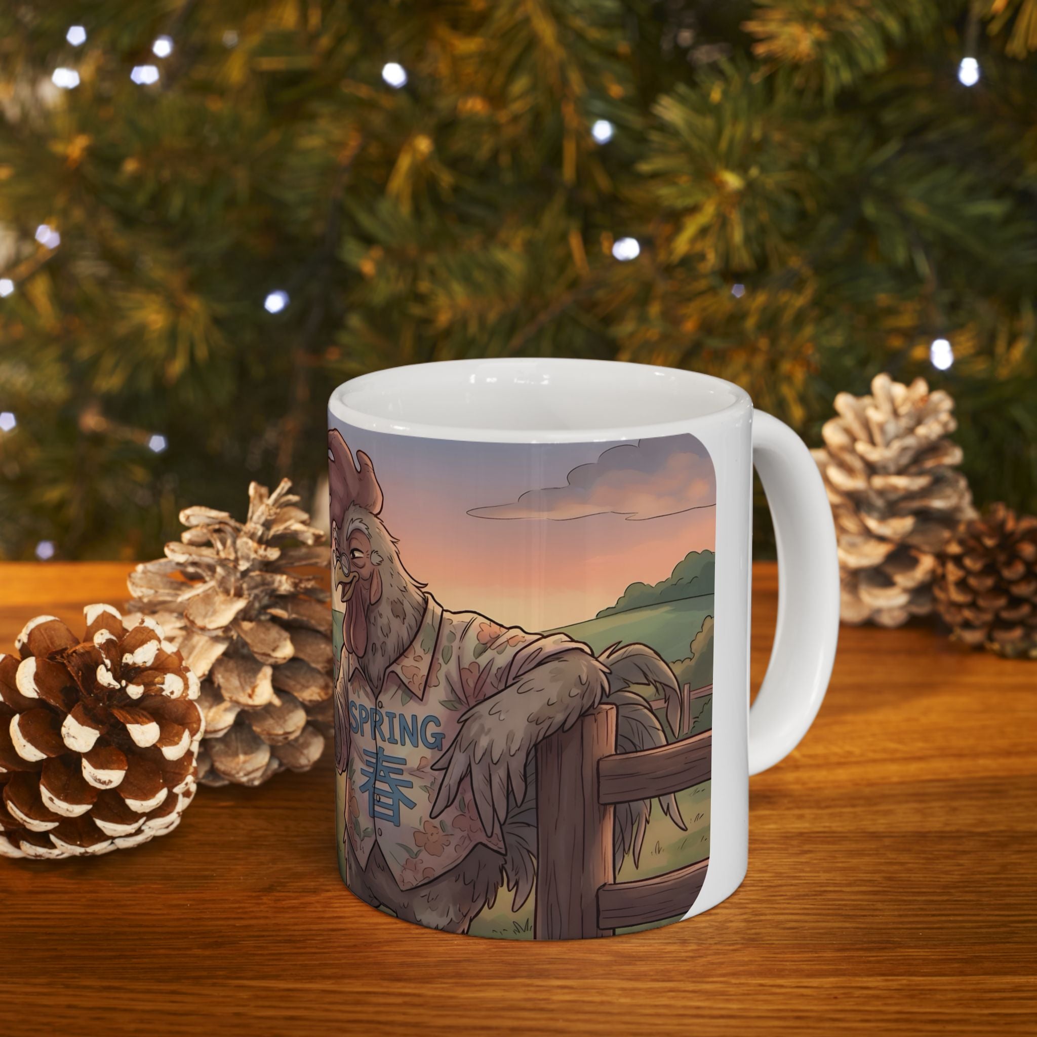 Spring Rooster White Ceramic Mug – "I Still Got It" Farmhouse Chicken Art (11oz/15oz)