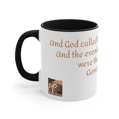 Bible Speaks Gen 1:8 Accent Mug, 11oz