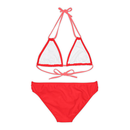 Red Strappy Bikini Set (AOP)