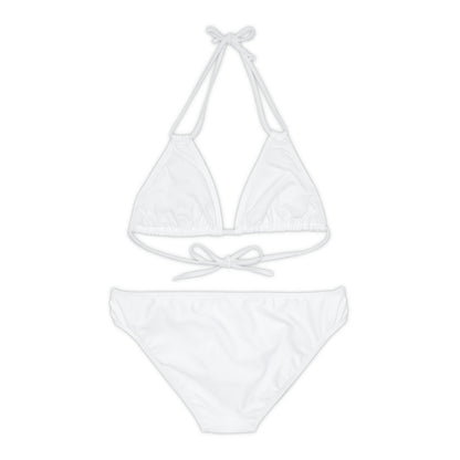 Matiby White Strappy Bikini Set (AOP)