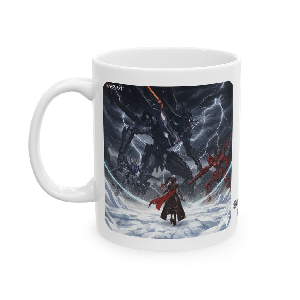 Sentience Rising Sci-Fi Robots #1 White Ceramic Mug | Sci-Fi NeoSentinel Uprising