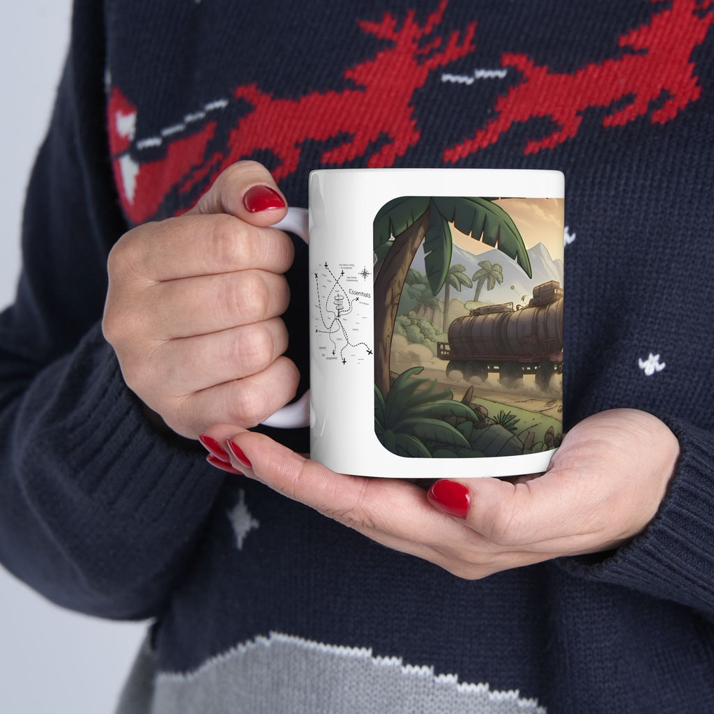 Adventure 4x4 Trucks #57, International Off-Road Haulers White Ceramic Mug — Find Your Path To The Essentials Cup (11oz & 15oz)