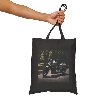 Motorcycle Cotton Canvas Tote Bag