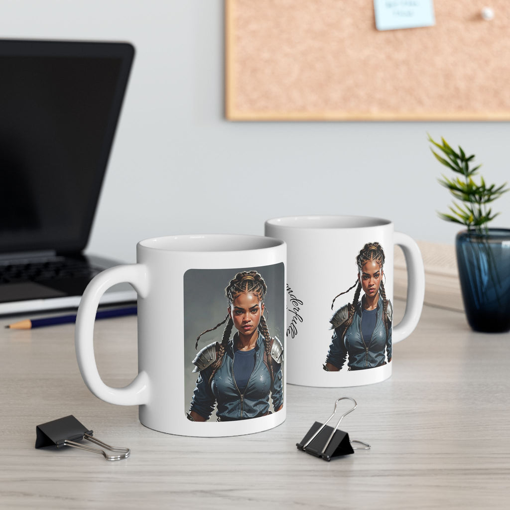 Gentle Woman of Valor #26 White Ceramic Mug - Fearfully & Wonderfully Made Tribute Cup (11oz/15oz)