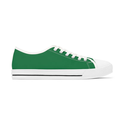 Women's Dark Green Low Top Sneakers