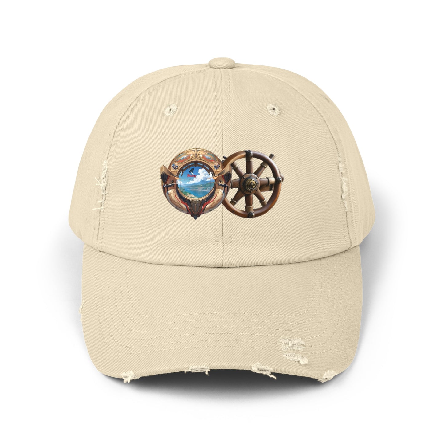 Nautical Unisex Distressed Cap