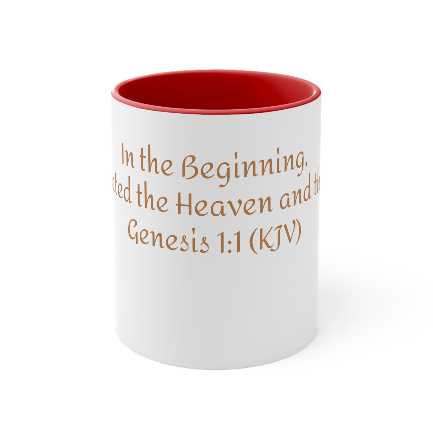 Bible Speaks Gen 1:1 Accent Mug, 11oz