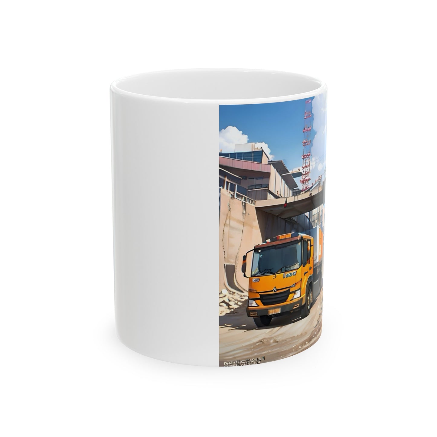 Artzy Construction Ceramic Mug, 11oz