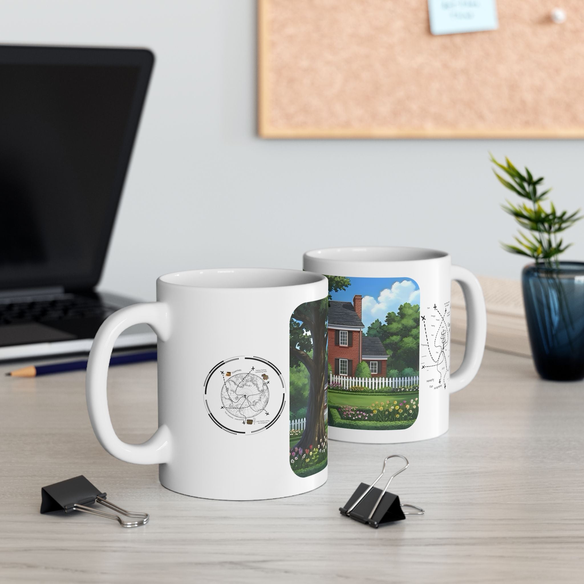 Cozy Architecture & Dreamy Landscapes #47 White Ceramic Mug – Homes Home Sweet Home Cup (11oz/15oz)