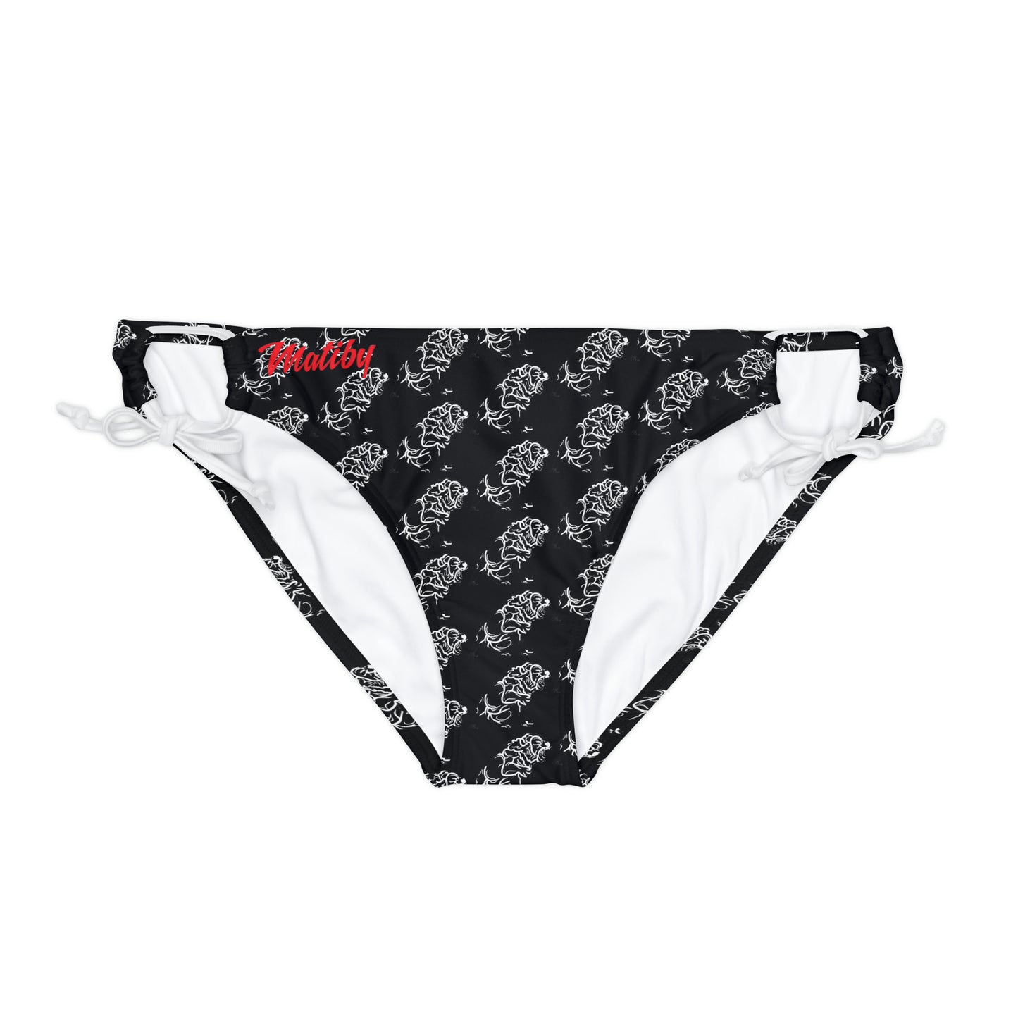 Matiby Lion Loop Tie Side Bikini Bottom (AOP)