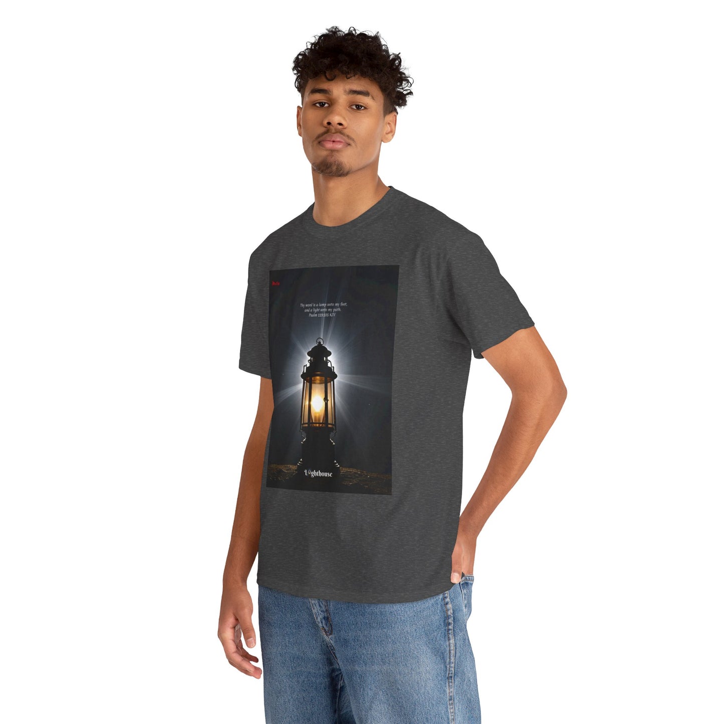 Lighthouse Psalm 119 Unisex Heavy Cotton Tee