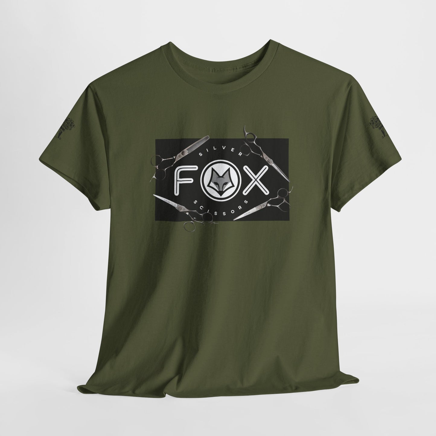 Silver Fox Scissors Unisex Heavy Cotton Tee