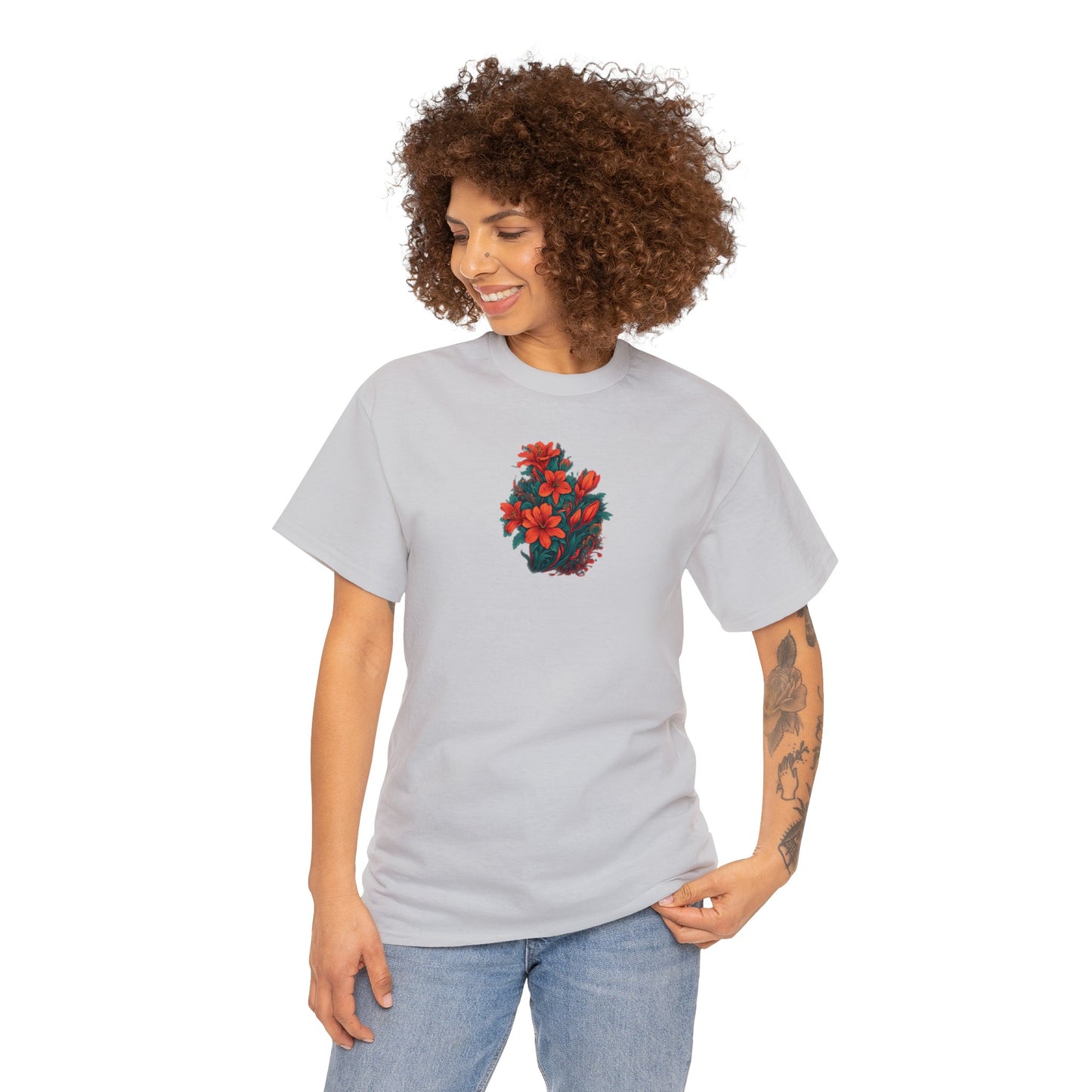 Matiby Floral Unisex Heavy Cotton Tee