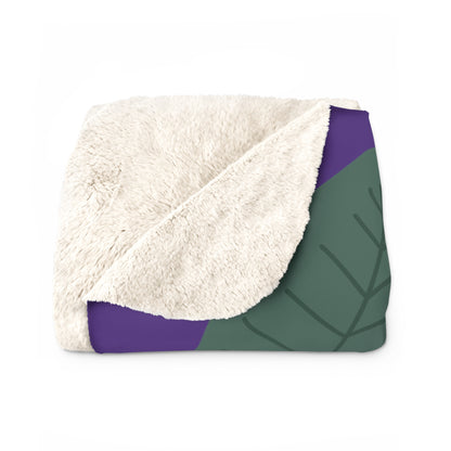 Matiby Simple Things Purple Sherpa Fleece Blanket