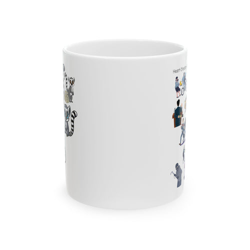 Adorable Heart-Stealing Lemurs Gone Wild White Ceramic Mug — "Officer, It Was Them" Cuties (11oz & 15oz)