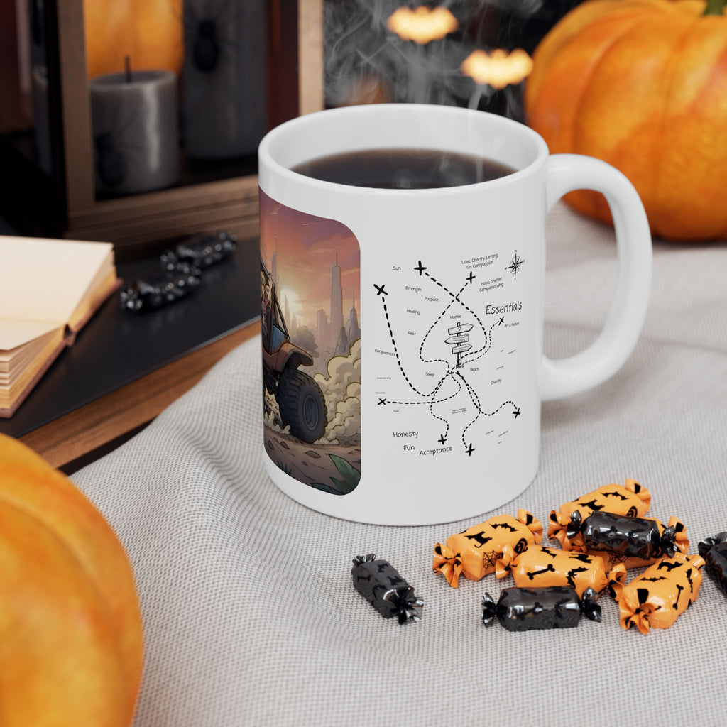 Adventure 4x4 Trucks #16, Freedom Buggy Lovers On The Go White Ceramic Mug — Find Your Path To The Essentials Cup (11oz & 15oz)
