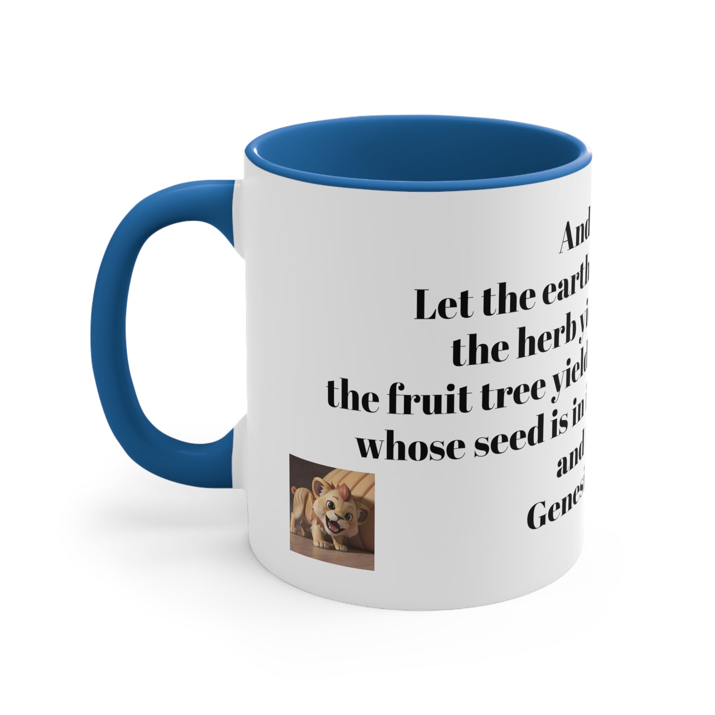 Bible Speaks Gen 1:11 Accent Mug, 11oz