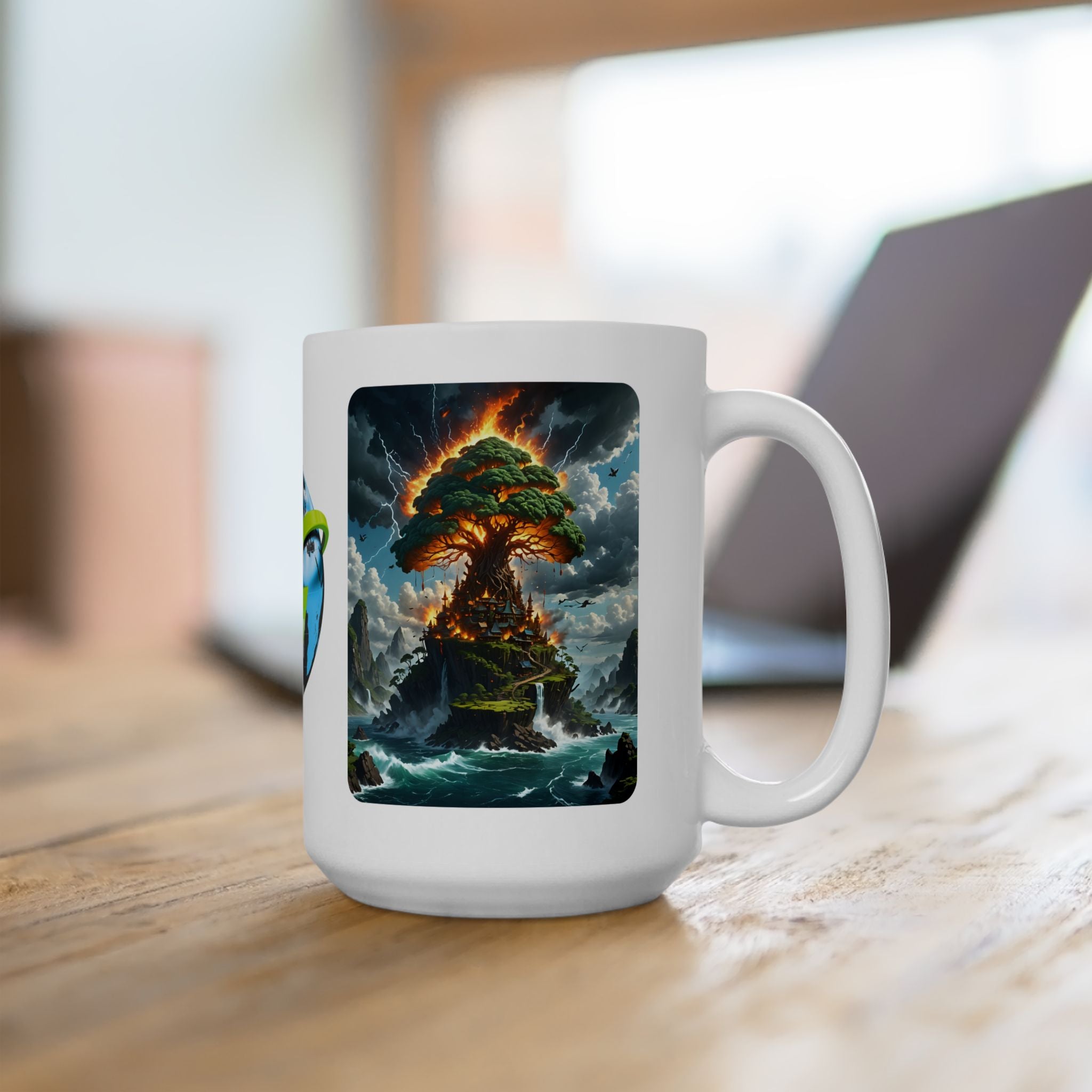 Contrast & Perspective #7 White Ceramic Mug — Time & Chance Daily Cup (11oz, 15oz)