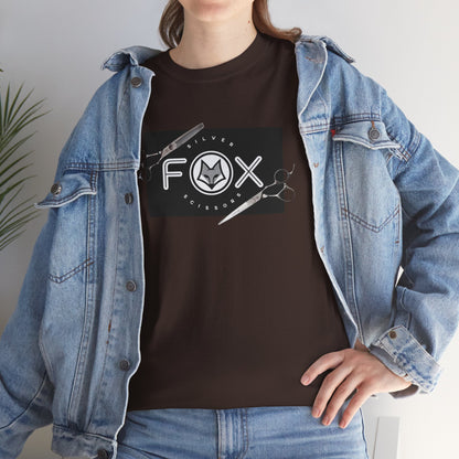 Silver Fox Scissors Unisex Heavy Cotton Tee