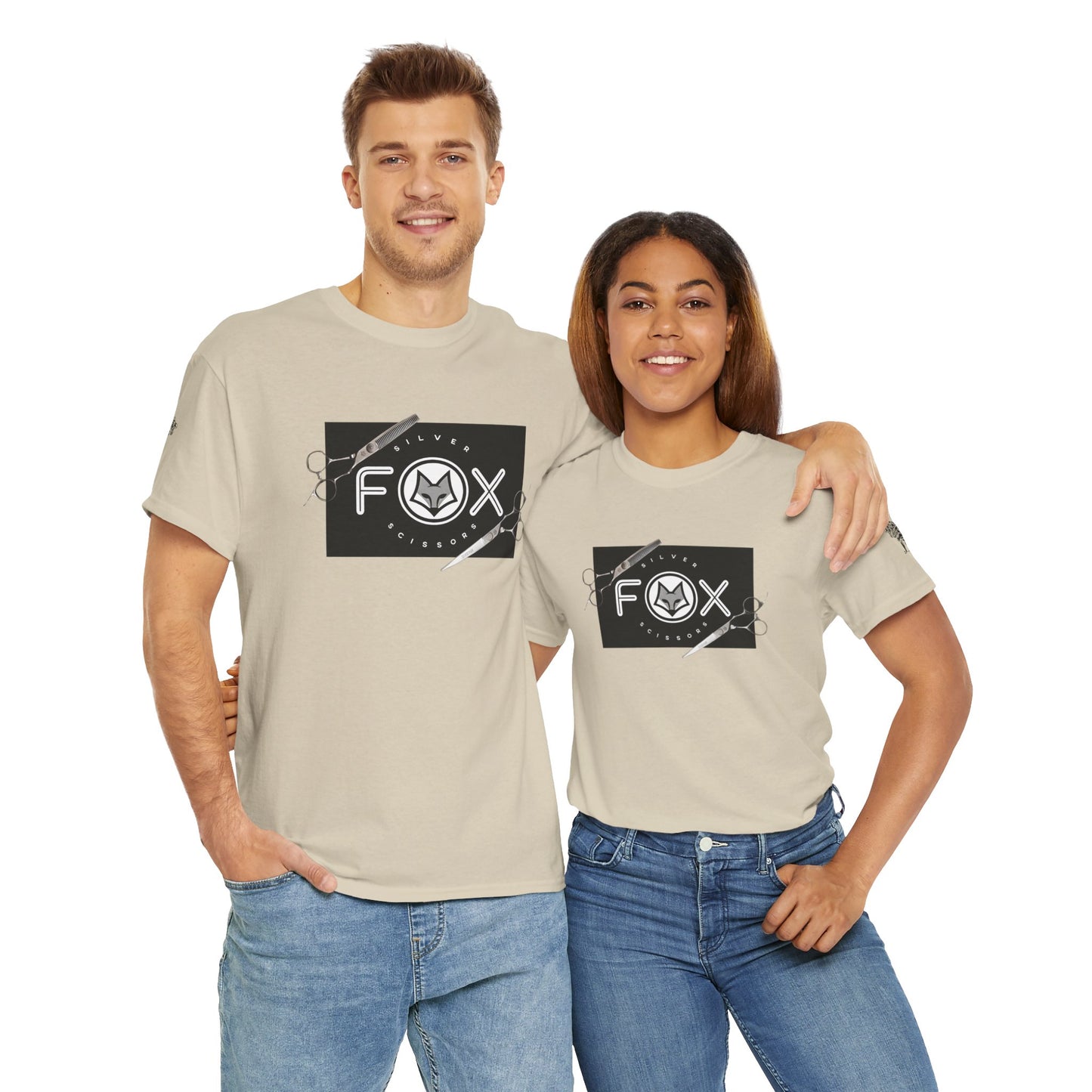 Silver Fox Scissors Unisex Heavy Cotton Tee