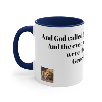 Bible Speaks Gen 1:8 Accent Mug, 11oz