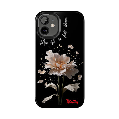 Matiby Amy's Special Flower Bloom Black Tough Phone Cases