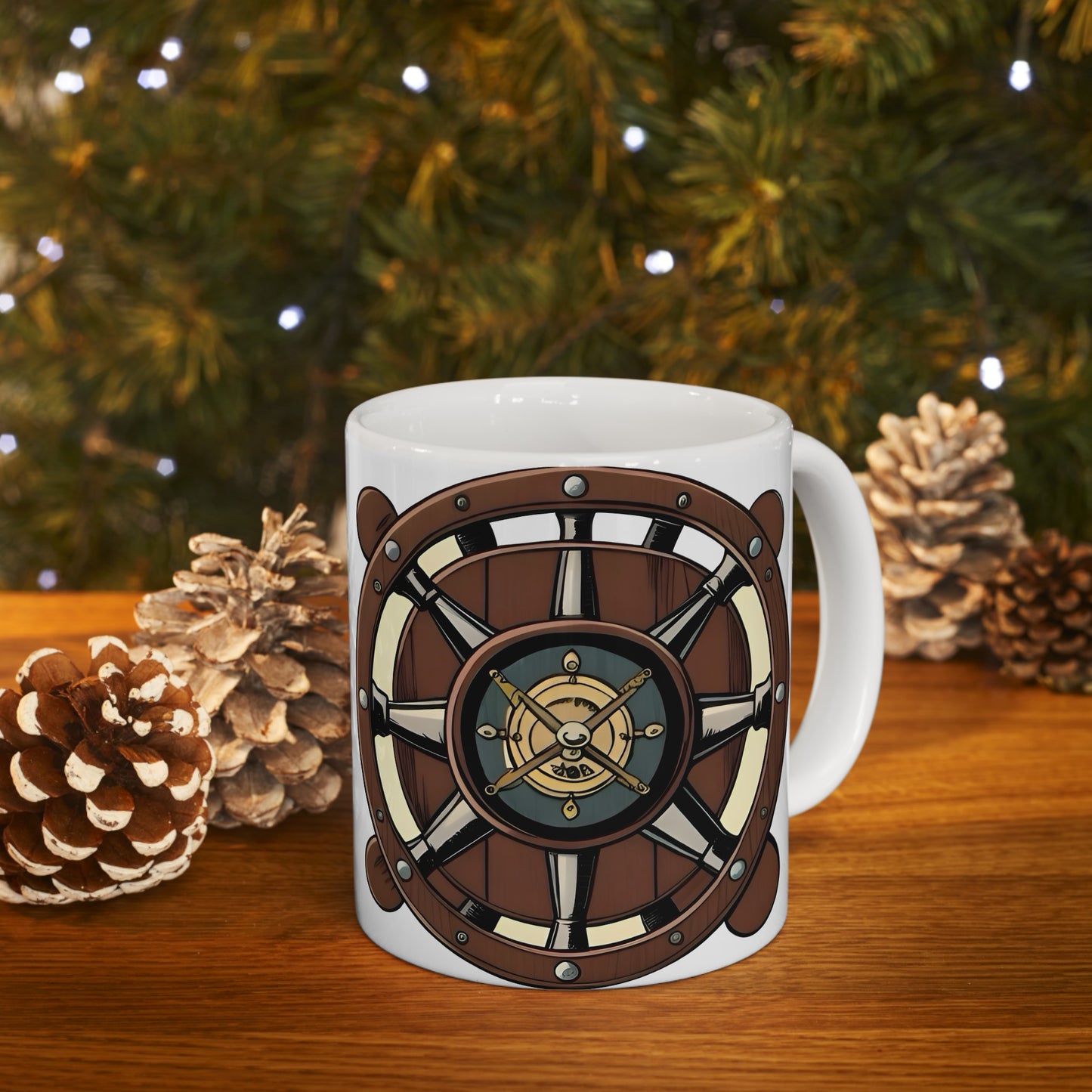 Nautical Helm Ceramic Mug, 11oz