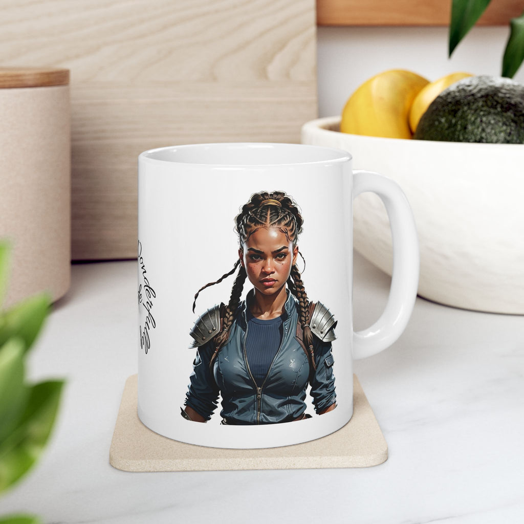 Gentle Woman of Valor #26 White Ceramic Mug - Fearfully & Wonderfully Made Tribute Cup (11oz/15oz)