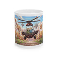 Flying Heli Blast Over Sweets White Ceramic Mug – Friends, Family & Imaginative Adventures, Celebrating Companionship, Creativity & Life’s Little Wonders Cup (11oz/15oz)