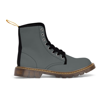 Men's Dark Grey Canvas Boots