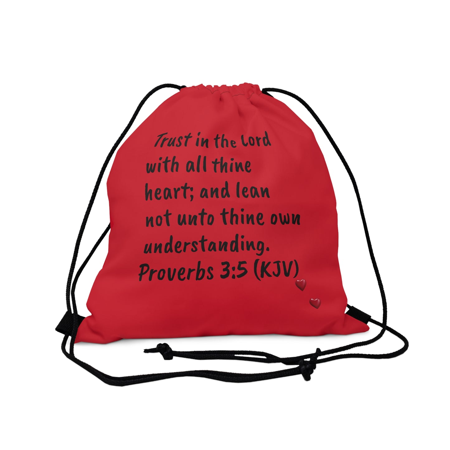 Bible Speaks Outdoor Drawstring Bag Dark Red