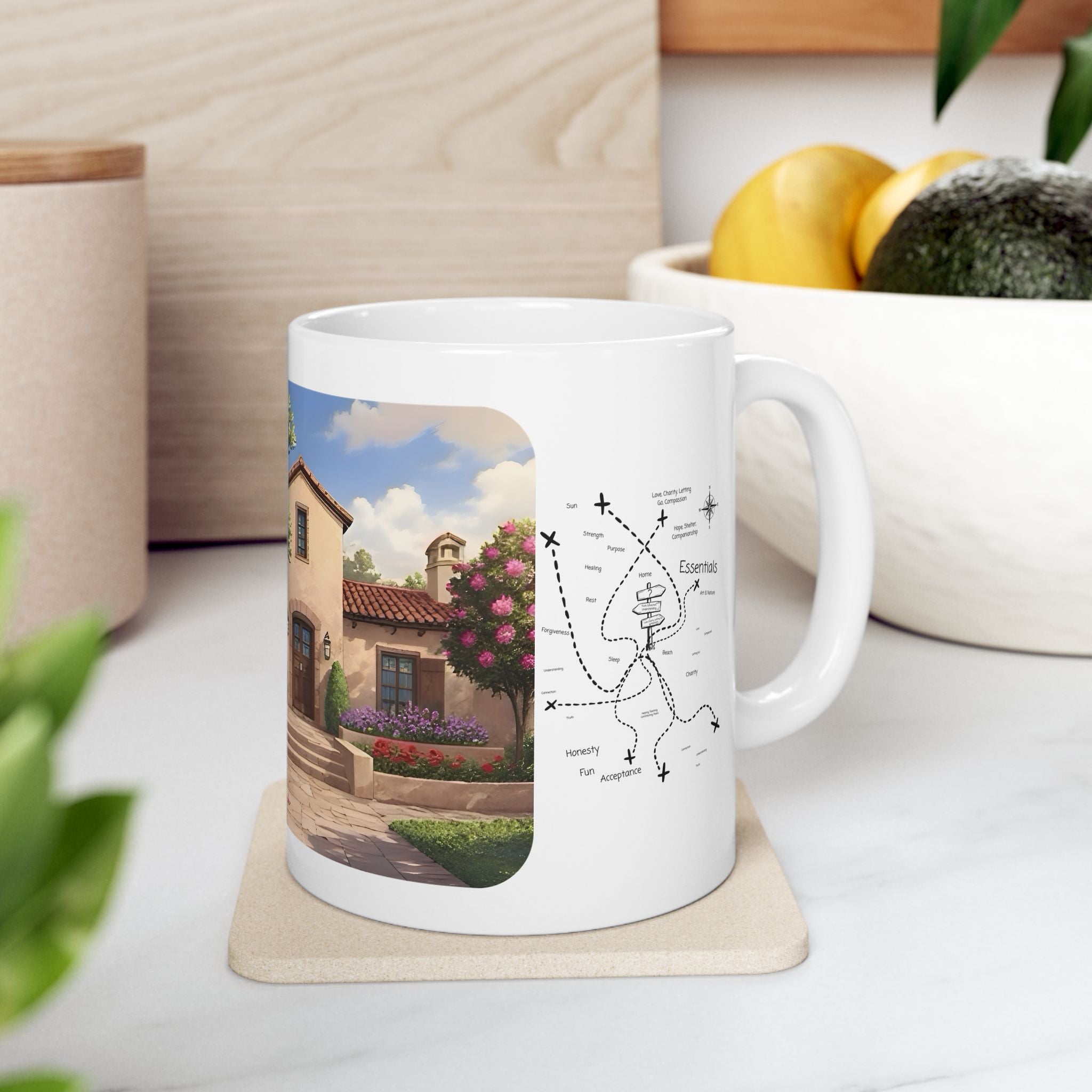 Cozy Architecture & Dreamy Landscapes #50 White Ceramic Mug – Homes Home Sweet Home Cup (11oz/15oz)