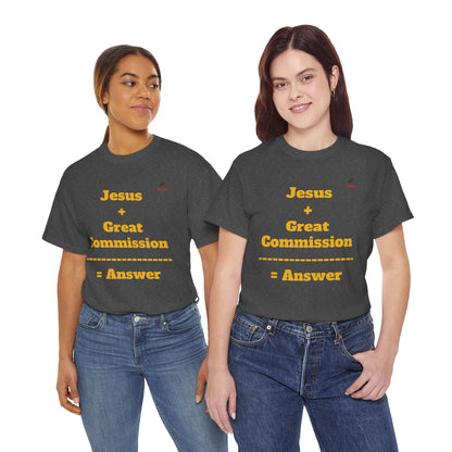 Jesus+Great Commission Unisex Heavy Cotton Tee