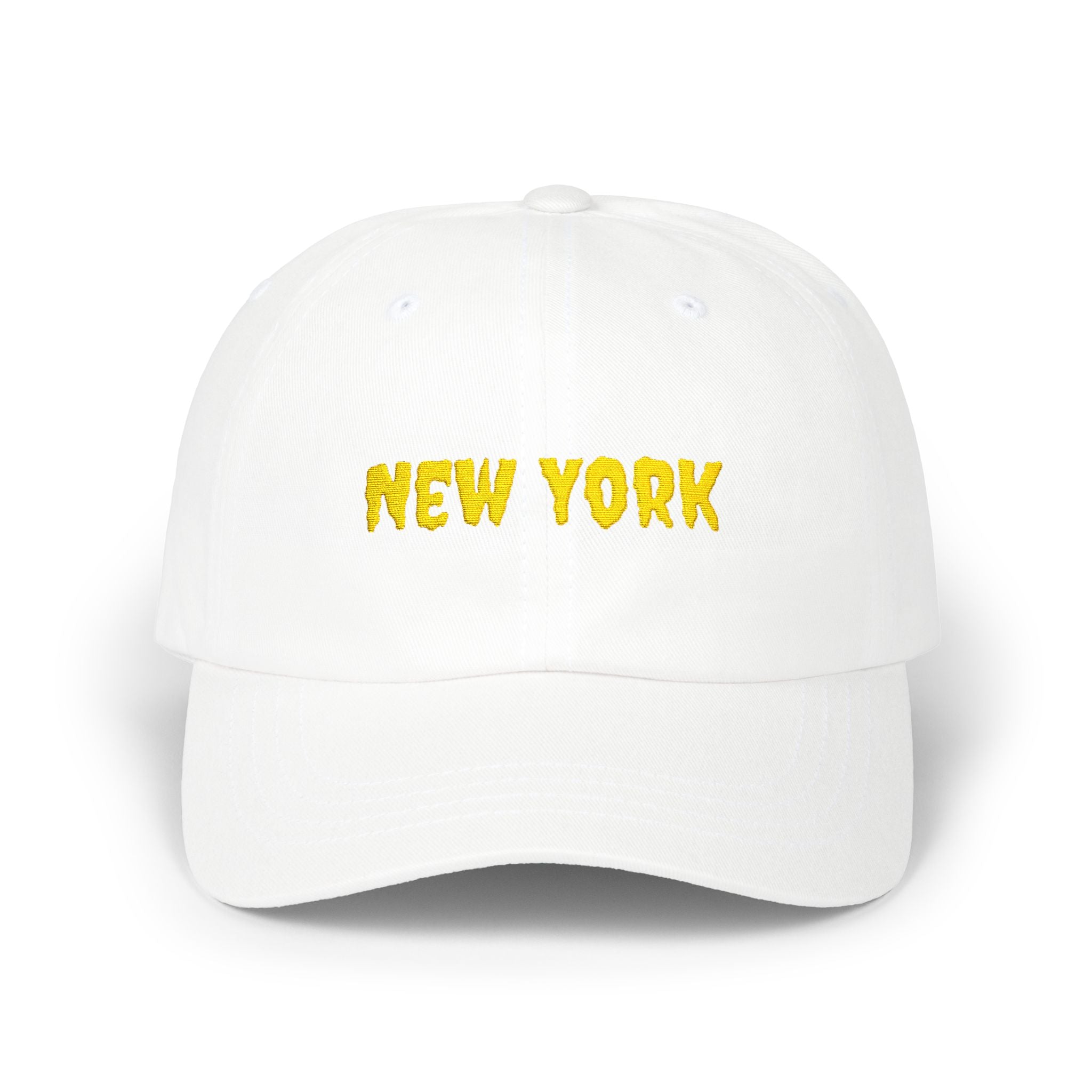 New York United States of America Gold Embroidered Classic Dad Cap | NY 11th USA Baseball Hat