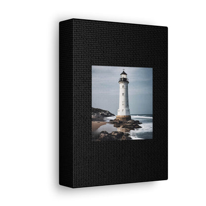 Lighthouse Black Canvas Gallery Wraps