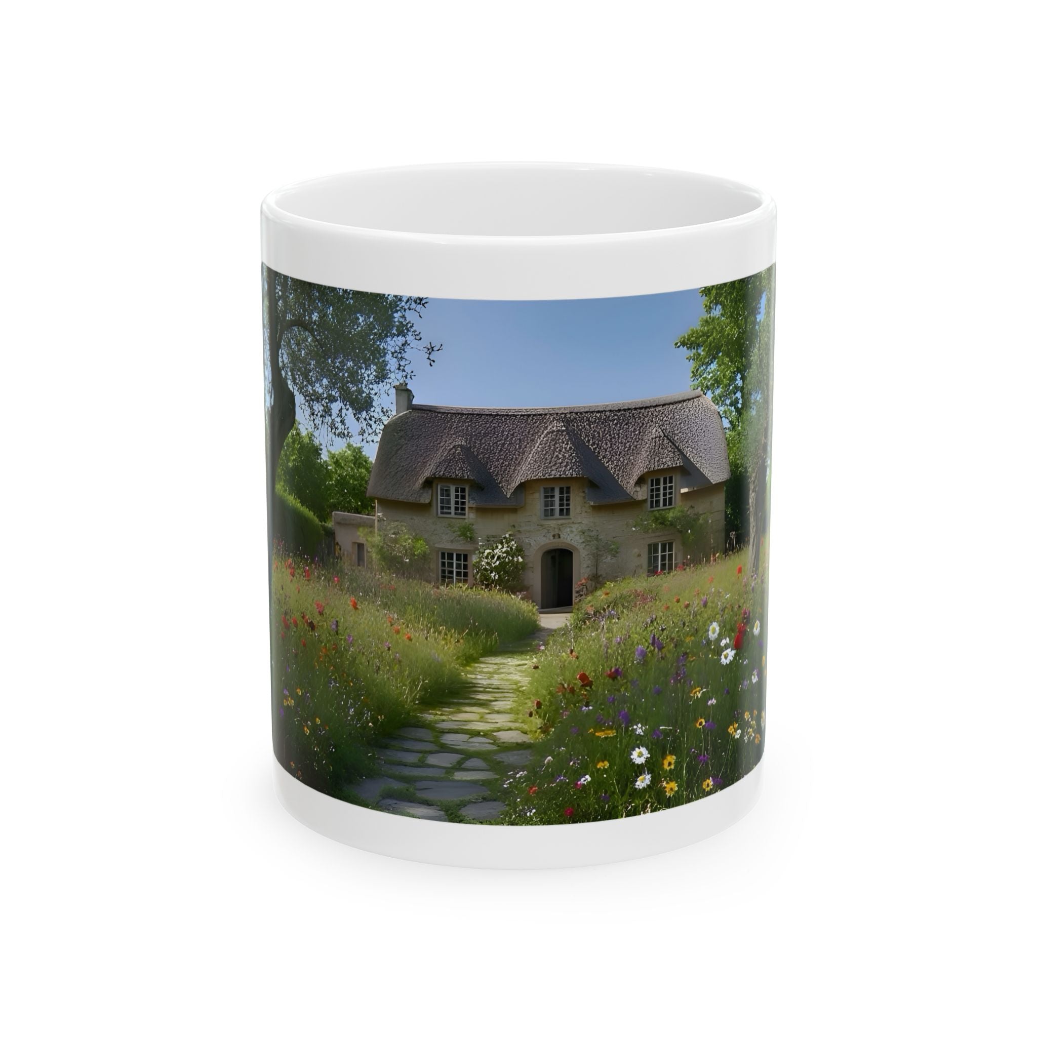 Cozy Architecture & Dreamy Landscapes #19 White Ceramic Mug – Homes Home Sweet Home Cup (11oz/15oz)