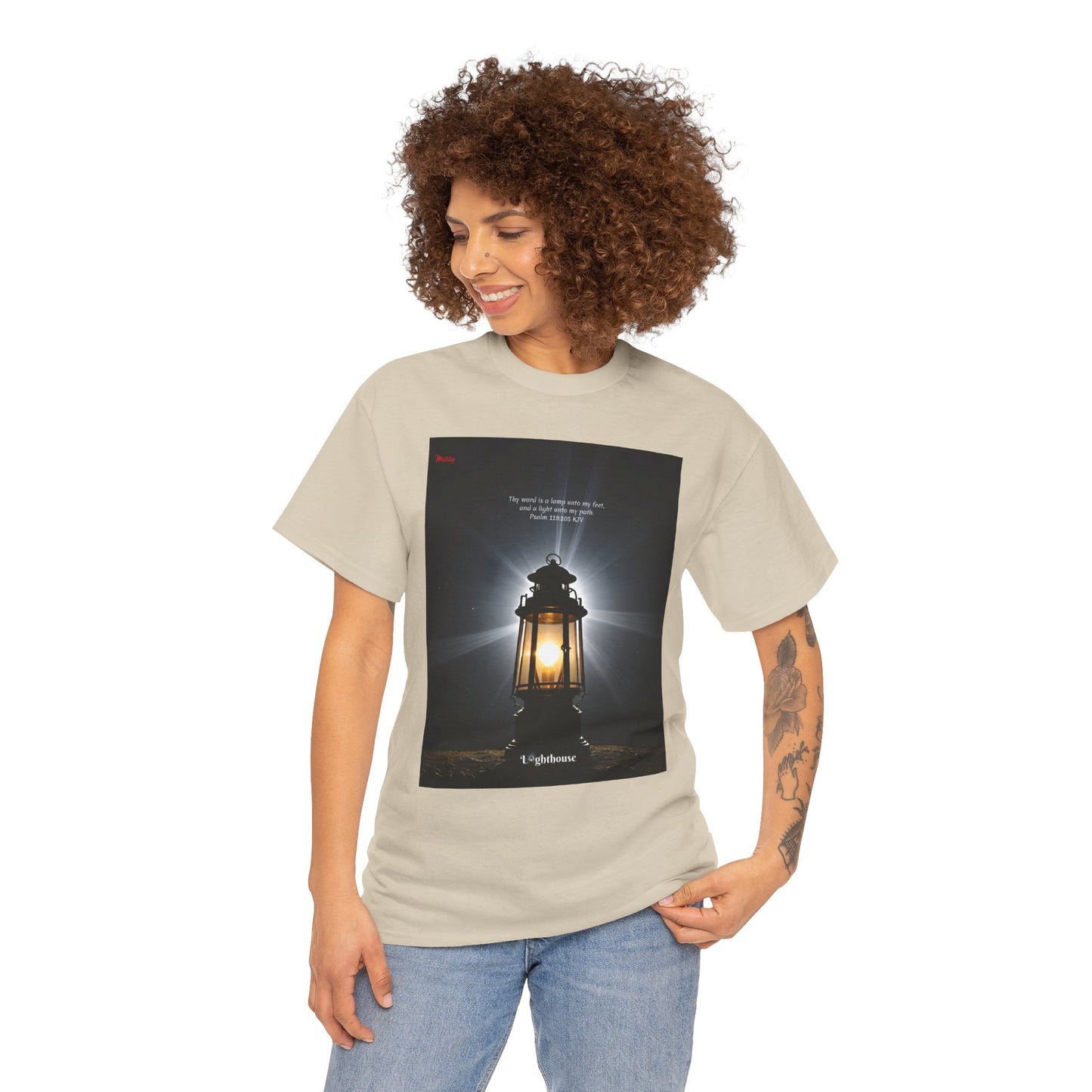 Lighthouse Psalm 119 Unisex Heavy Cotton Tee