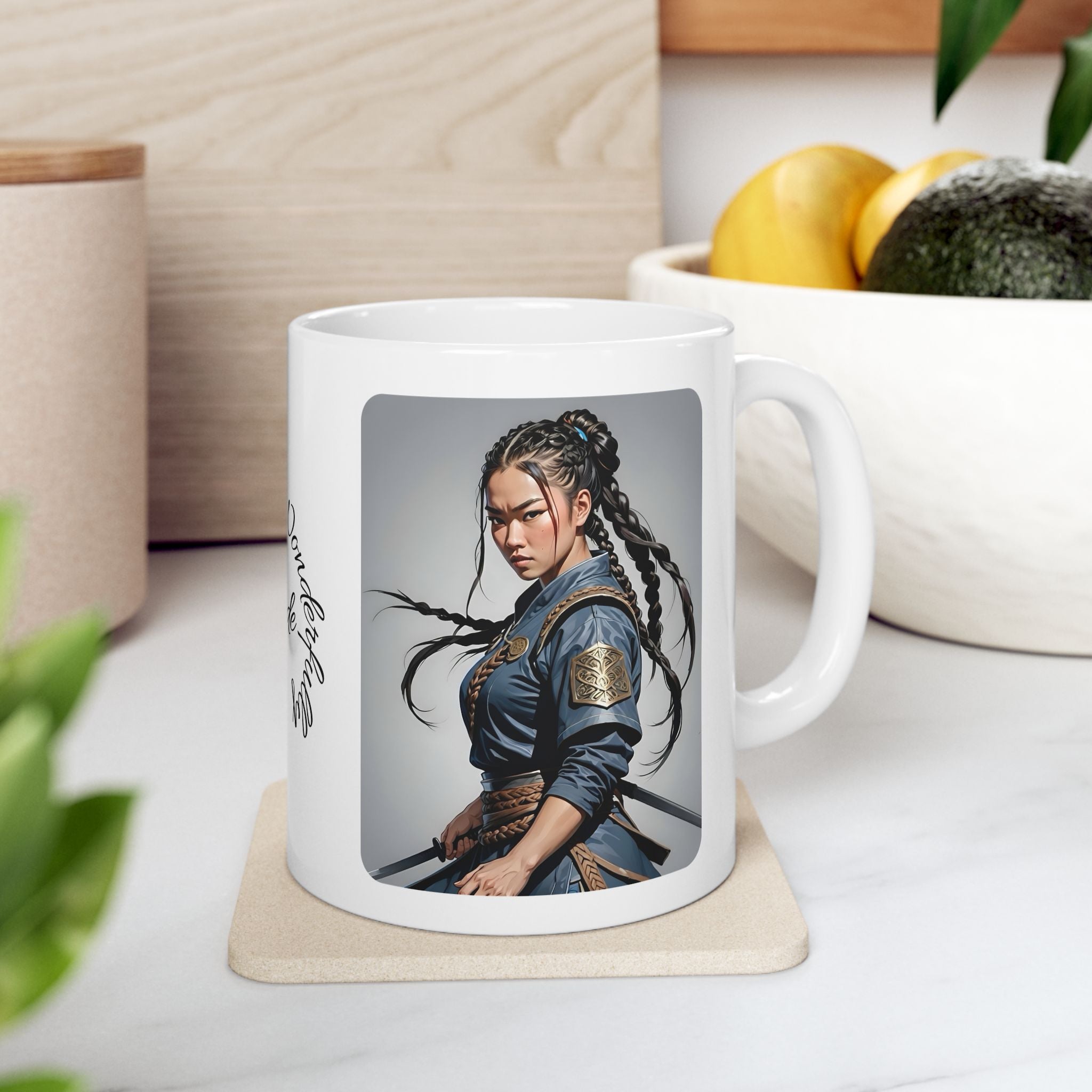 Gentle Woman of Valor #7 White Ceramic Mug - Fearfully & Wonderfully Made Tribute Cup (11oz/15oz)