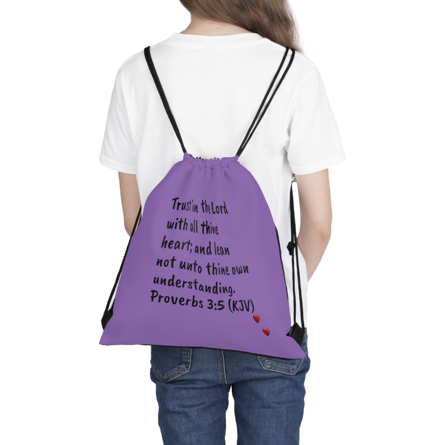 Bible Speaks Outdoor Drawstring Light Purple