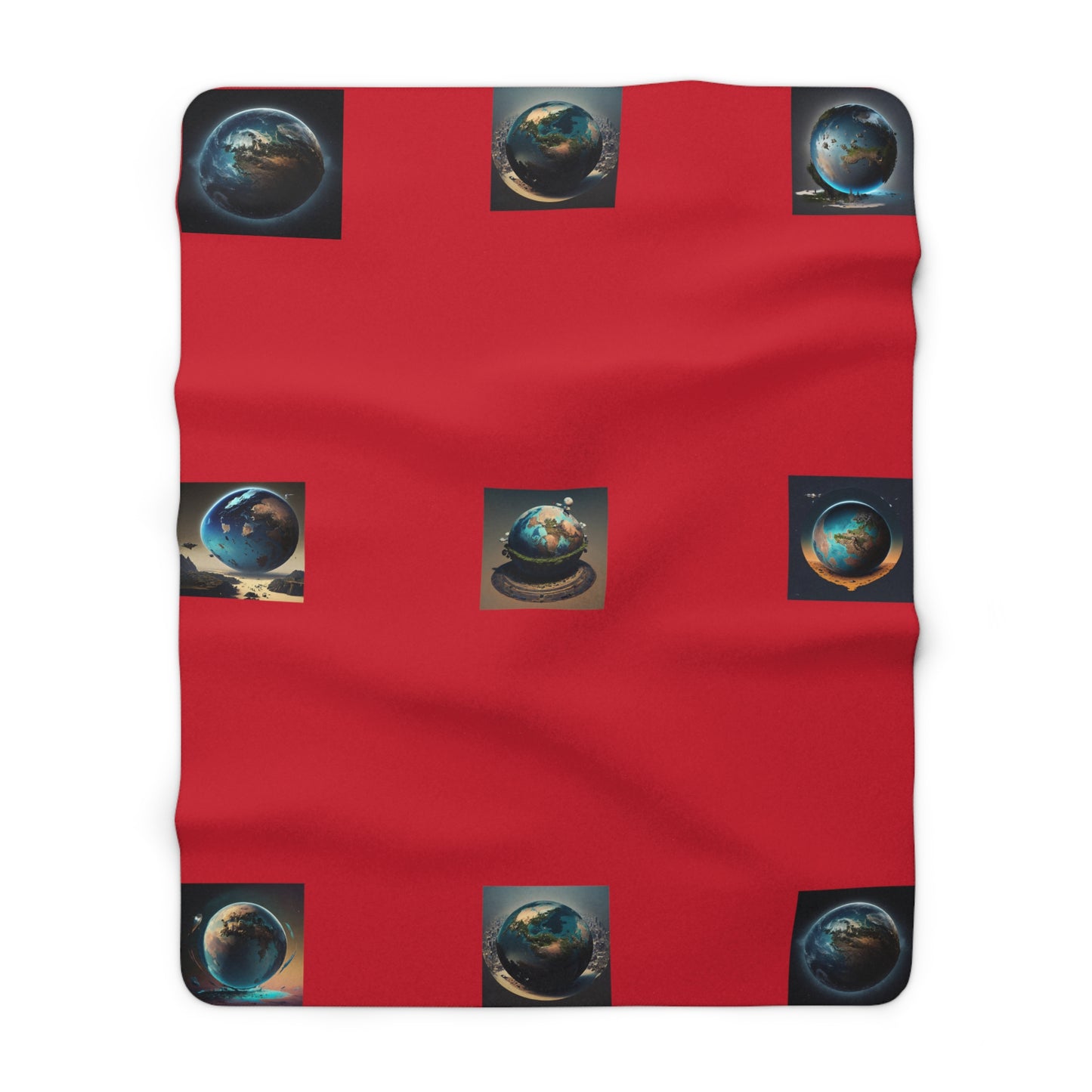 Matiby MEK Red Sherpa Fleece Blanket