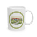Countryside Airplane White Ceramic Mug — Vintage Biplane Landscape Tea Cup (11oz & 15oz)