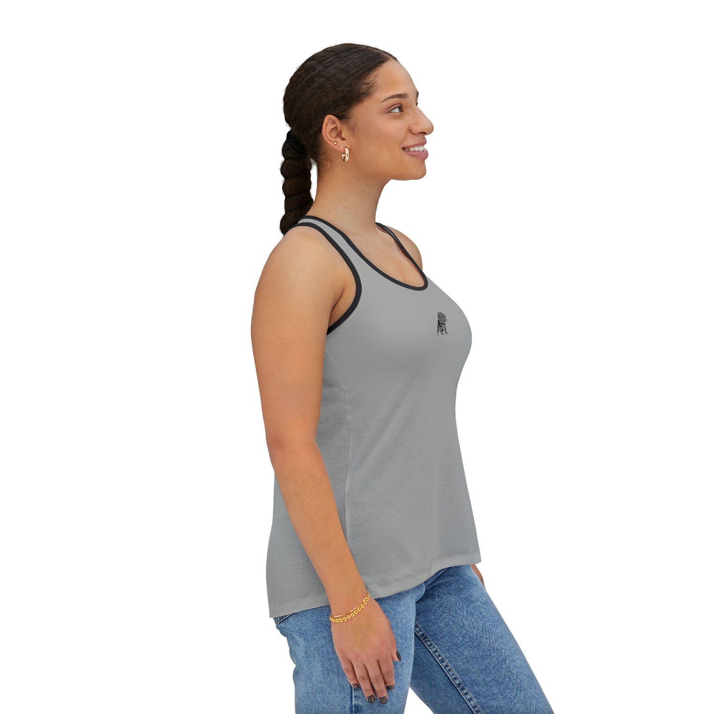 Women's Light Grey Tank Top (AOP)