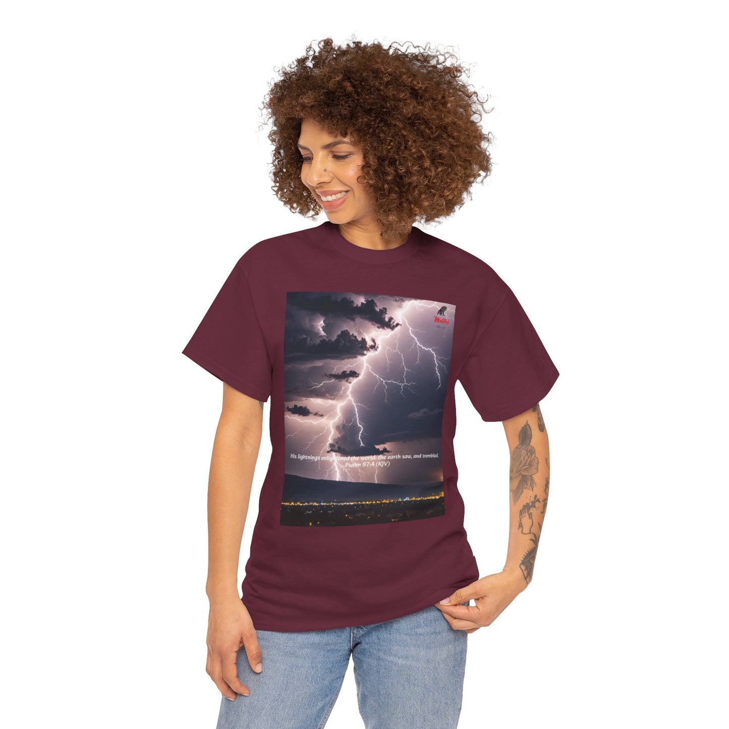 Lightning Style Earth Trembled Unisex Heavy Cotton Tee