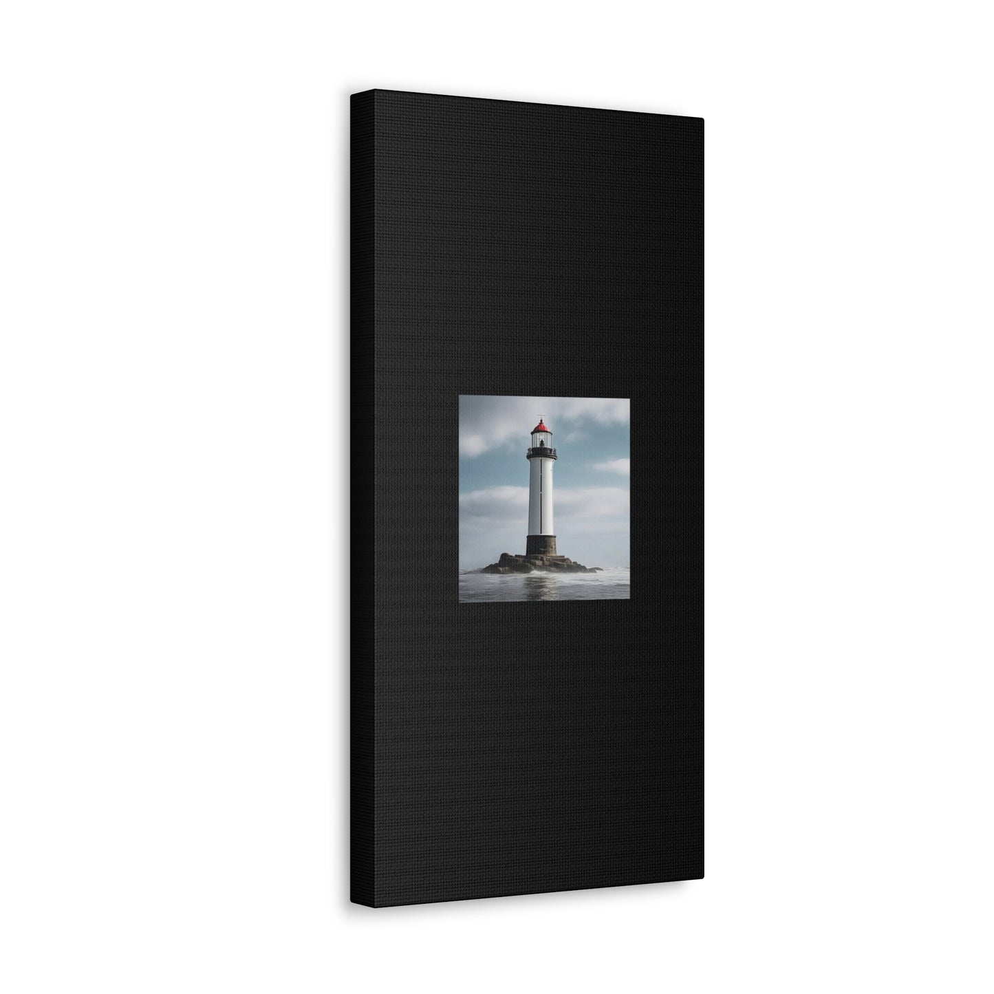 Lighthouse Black Canvas Gallery Wraps